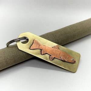 Cutthroat trout key chain hand made fishing gift