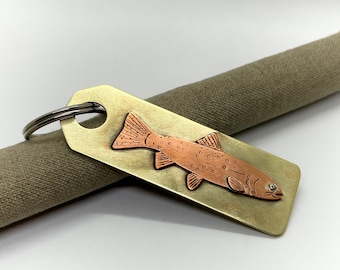 Cutthroat trout key chain hand made fishing gift