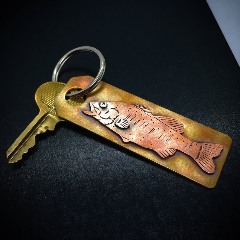 Large Mouth Bass Keychain Hand Made Fishing Gift Etsy