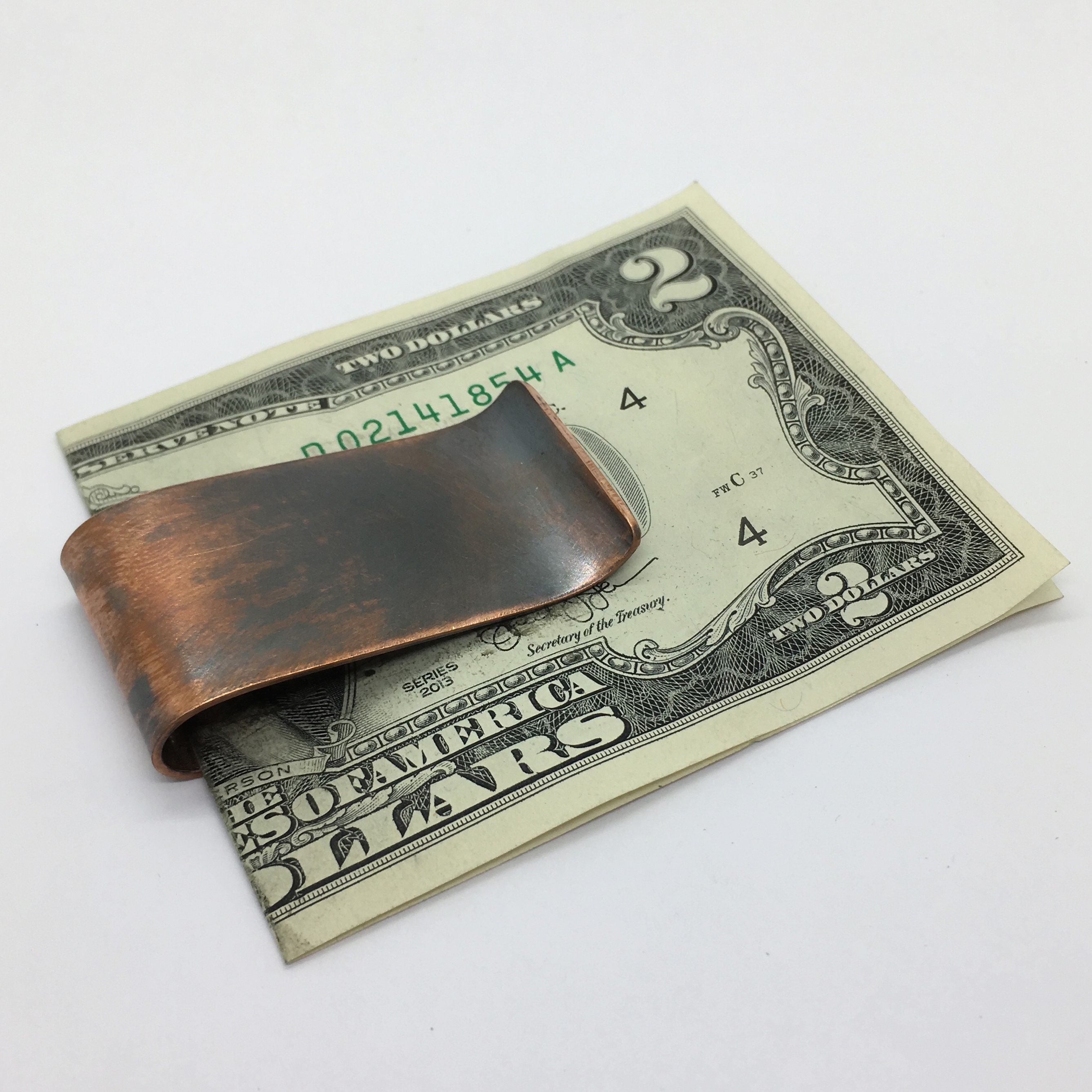 Copper Money Clip With Straight Hammered Texture - Etsy