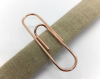 Minimalist copper paperclip  money clip