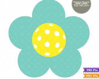 Daisy Flower Power Pickleball  Digital Download PNG/Jpeg/SVG formats