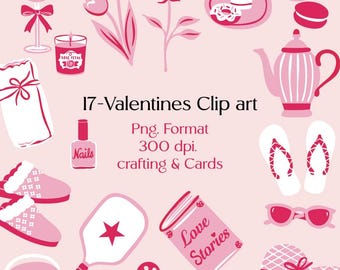 Digital DOWNLOAD CLIP-ART Valentines, Moms Day, Spa Day