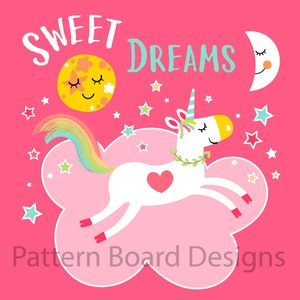Digital Download Sweet DREAMS Unicorn PNG SINGLE  Art