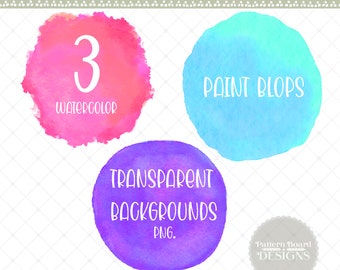 Digital Paint Blops Watercolor PNG clip art download