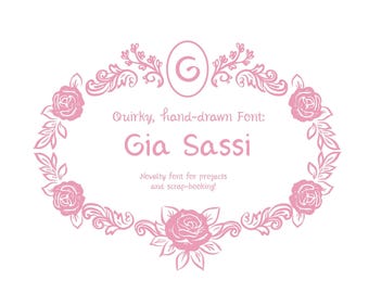 GIA Sassi Hand-drawn Novelty font. Download OTF and WOFF