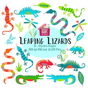 DIGITAL  Reptile and Lizard PNG Clip Art