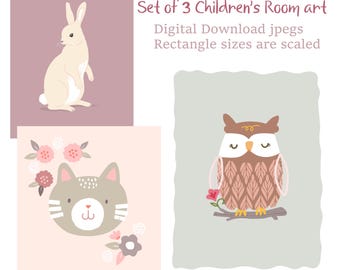 Digital Playroom Childrens room prints
