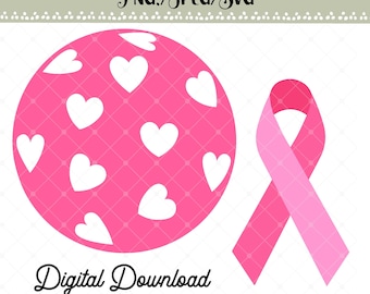 PICKLEBALL Heart Breast Cancer Awareness Pickleball  Digital Download PngG /JPEG /SVG