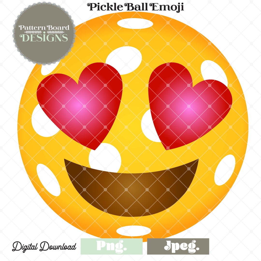 SMILEY Pickleball Emoji Digital Download PNG and JPEG Etsy