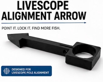 Livescope Direction Arrow | Livescope Pole Indicator | Forward Facing Sonar Alignment Tool | Fishing Electronics Accessory