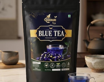 Chá de Flor de Ervilha Borboleta Orgânica Azul, Infusão de Ervas que Muda de Cor, Chá de Flores Soltas sem Cafeína, Flores de Ervilha Borboleta Secas, TeaLover