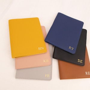 Funda de pasaporte personalizada, funda de pasaporte personalizada, funda de pasaporte con monograma, regalo de cuero, regalo de viaje, funda de pasaporte de viaje, regalos de viaje