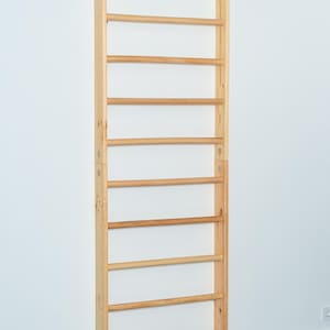 Wooden Wall Stall Bars for Adults with Optional Adjustable Pull up Bar and Dip Bar - Best for Home and Commercial Gym
