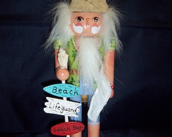 Beach Bum Hand Painted Nutcracker