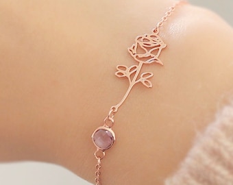 Girls Rose Bracelet | Etsy Girls Rose Bracelet | Etsy