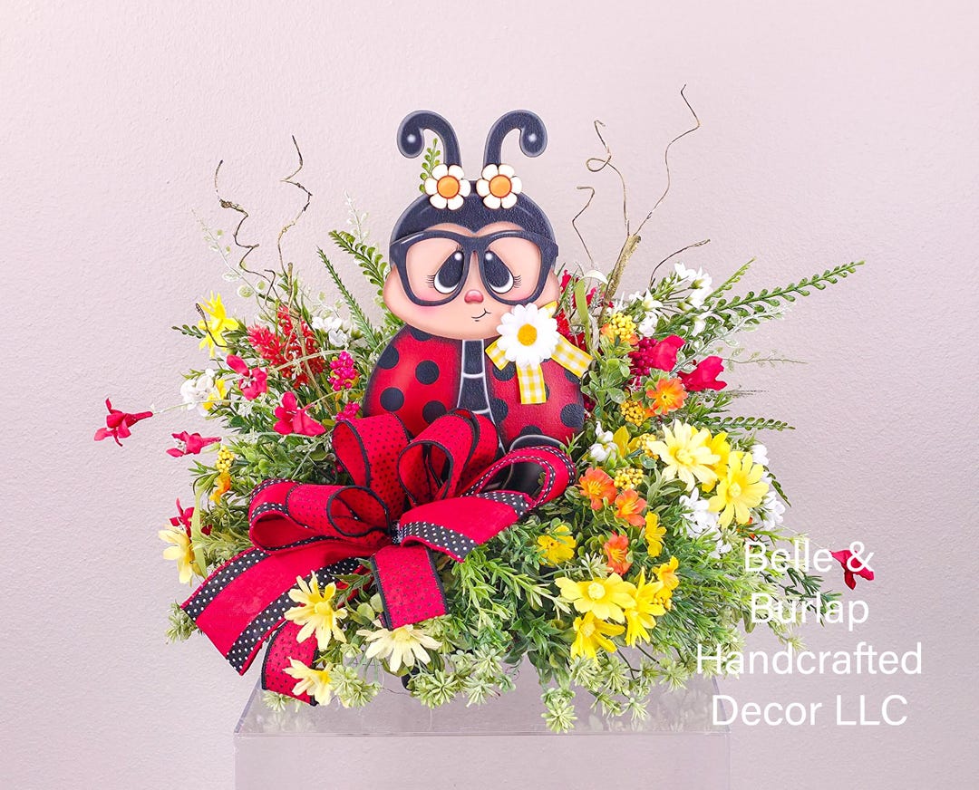 Lady Bug Centerpiece / Whimsical Garden Decor - Etsy