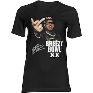 Chris Brown Shirt Breezy Bowl XX V2 Tour Shirt 2025 Vintage Comfort Farben T-Shirt, Y2K Konzert Grafik T-Shirt, Retro Musik Tour Merch