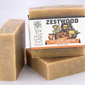 Zestwood Citrus Soap – Hair, Beard & Body Bar