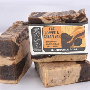 Goat Milk Coffee Soap – Handmade Exfoliating Cream Bar