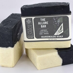 The Allure Bar, sophisticated scent w/ lavender, eucalyptus, sage and woods.