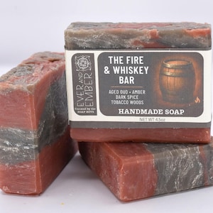 Fire & Whiskey Handmade Soap – Smoked Tobacco, Oud, Spice