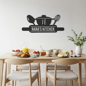 Personalized Kitchen Metal Wall Art: Rustic Farmhouse Cooking Sign
