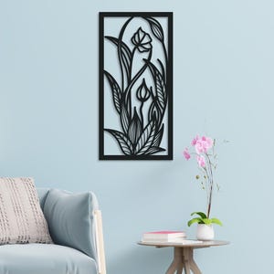 Botanical Framed Flower Decor, Nature Inspired Art, Modern Wall Accent