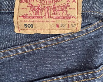 Levi's 501 Vintage Jeans (2000) – W32 – Raw Blue – Made in Poland