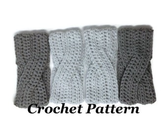 Crossover Crochet Headband Pattern: Women's Winter Ear Warmer (PDF Pattern)