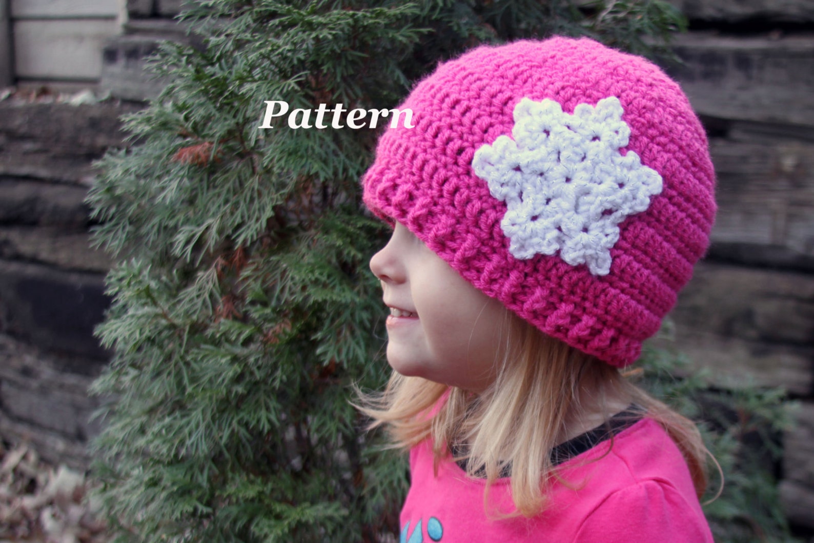 PATTERN Snowflake Beanie Crochet Hat Crochet Winter Cap Etsy