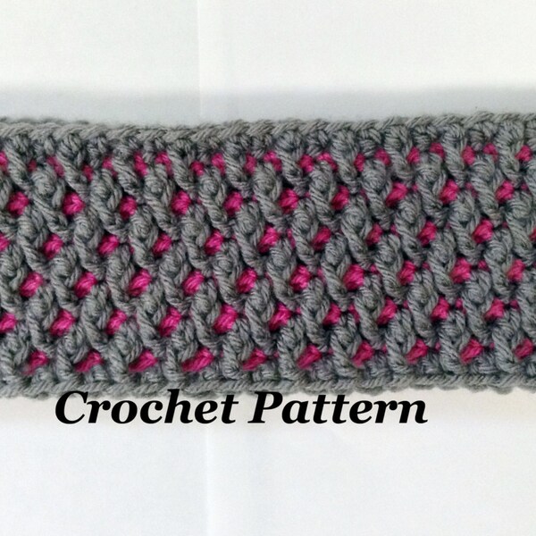 CROCHET PATTERN: Rosa Ridge Crochet Headband Pattern, Crochet Earwarmer Pattern, Women Headband Pattern, Teen Earwarmer Pattern,