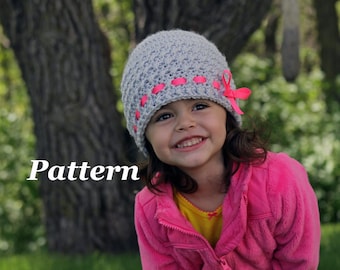 Crochet Ribbon Hat Pattern: Winter Beanie (PDF Pattern)