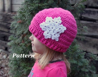 Snowflake Beanie Crochet Pattern: Winter Hat (PDF Pattern)