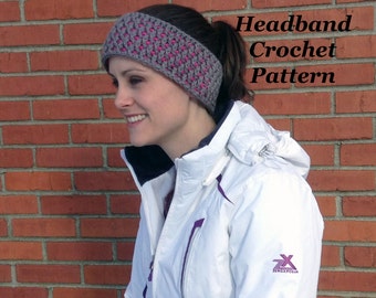 CROCHET PATTERN: Rosa Ridge Crochet Headband Pattern, Crochet Earwarmer Pattern, Women Headband Pattern, Teen Earwarmer Pattern,