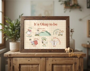 Silly Goose Emotion Poster - Kids Calm Corner for Nursery & Montessori Decor