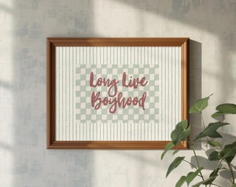 Viva a infância! Decoração para quarto de menino - Arte de parede vintage para quarto de bebê, Galeria Cottagecore