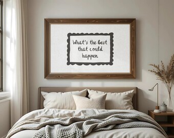 Pôster minimalista com tipografia motivacional – Arte de parede com afirmações positivas (Download digital)