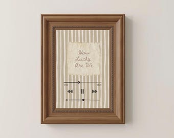 Pôster "Que Sorte a Nossa!" - Tipografia Boho Rústica, Listras Vintage