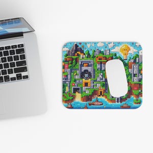 Mouse Pad Colorful Retro Gaming , Gaming Accessories, Mincraft Mouse Pad Office Decor, Gamer Gift, Pixel Art Desk Mat, Video Game Mousepad