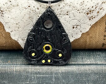 Planchette Necklace-Eye Necklace- Polymer Clay Necklace