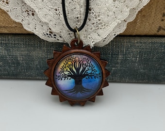 Tree of Life wood pendant