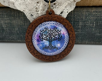Tree of Life wood pendant