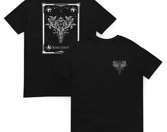 Moth Tarot Card T-Shirt: Gothic Occult Design, Unisex