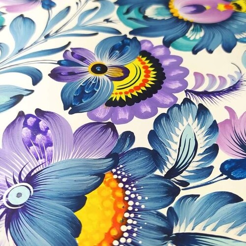 ガラス蓋付き手描き木製ジュエリーボックス – Petrykivka Art – 鍵付き