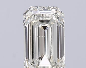 0.38 Carat Emerald Cut Diamond: I VS2 Natural White Solitaire