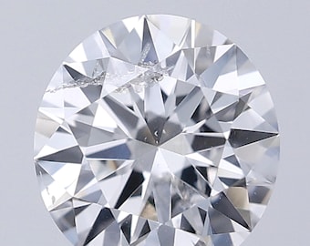 GIA Certified 0.50 Carat Round Brilliant Cut Diamond - Colorless D, I2 Clarity