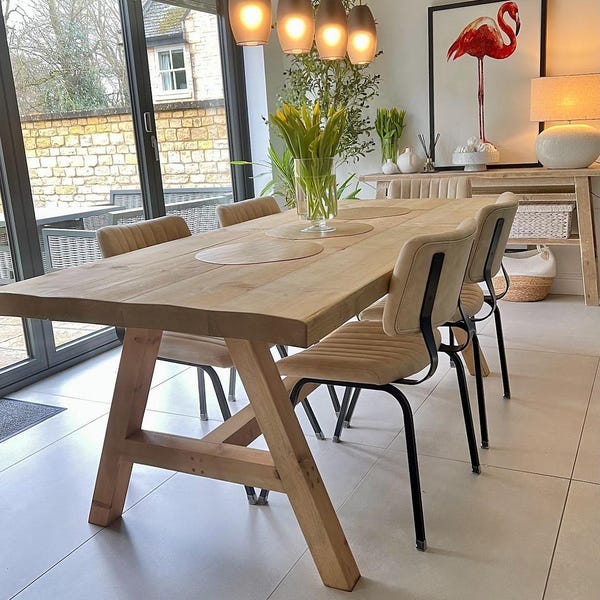 Oak Dining Table - Etsy UK
