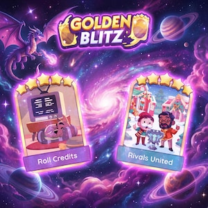 Golden Blitz Stickers " Rivals United + Roll Credits " Monopoly_Go 5 Sterne Sticker - Jan. 30th Bild 1