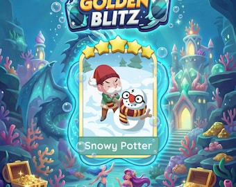 Snowy Potter Sticker 5 Sterne - Monopoly_Go Stickers Golden Blitz - Event am 1.Februar